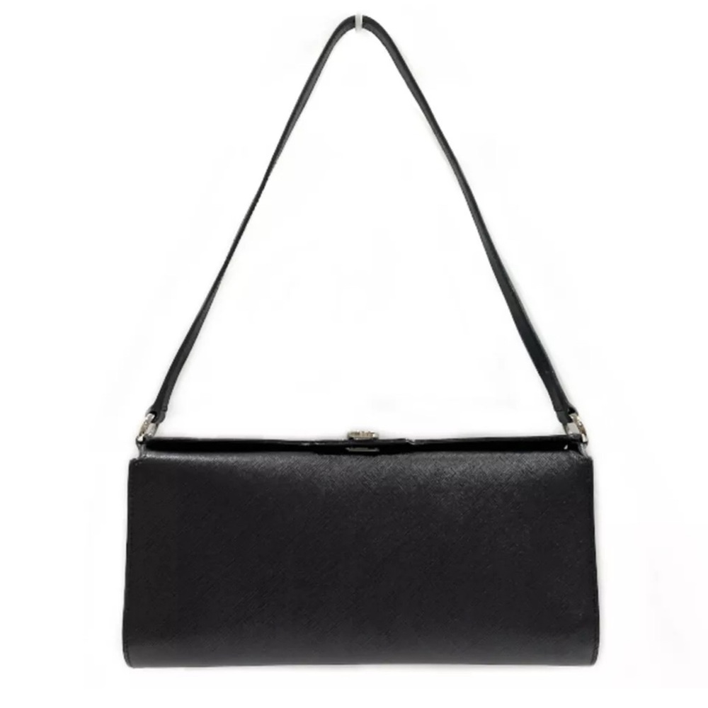 Salvatore Ferragamo Gancini Bag One Shoulder Leather Black AU-21 4837